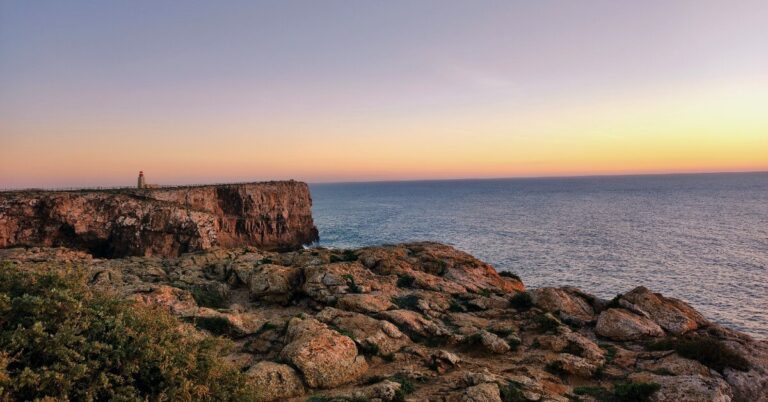 sunset in sagres, one of the best day trips from albufeira