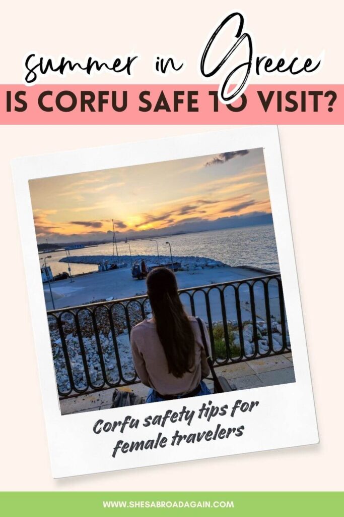is corfu safe to visit - pinterest pin