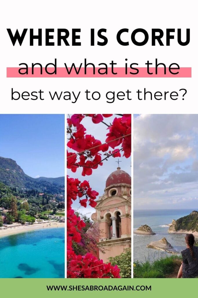 where is corfu located - pinterest pin