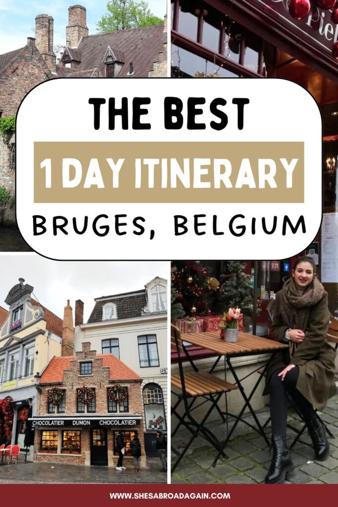 bruges 1 day itinerary pinterest pin