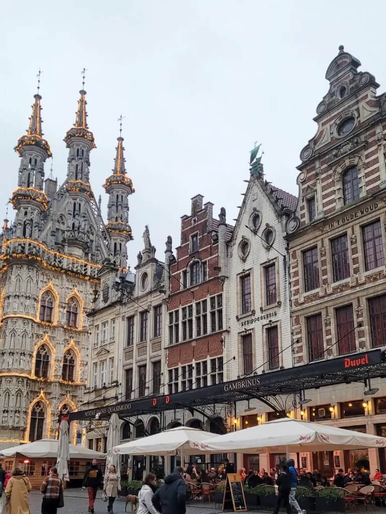 one day in leuven grote markt with town hall in the background