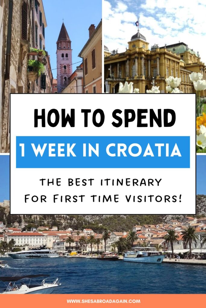 7 days in croatia itinerary pinterest pin