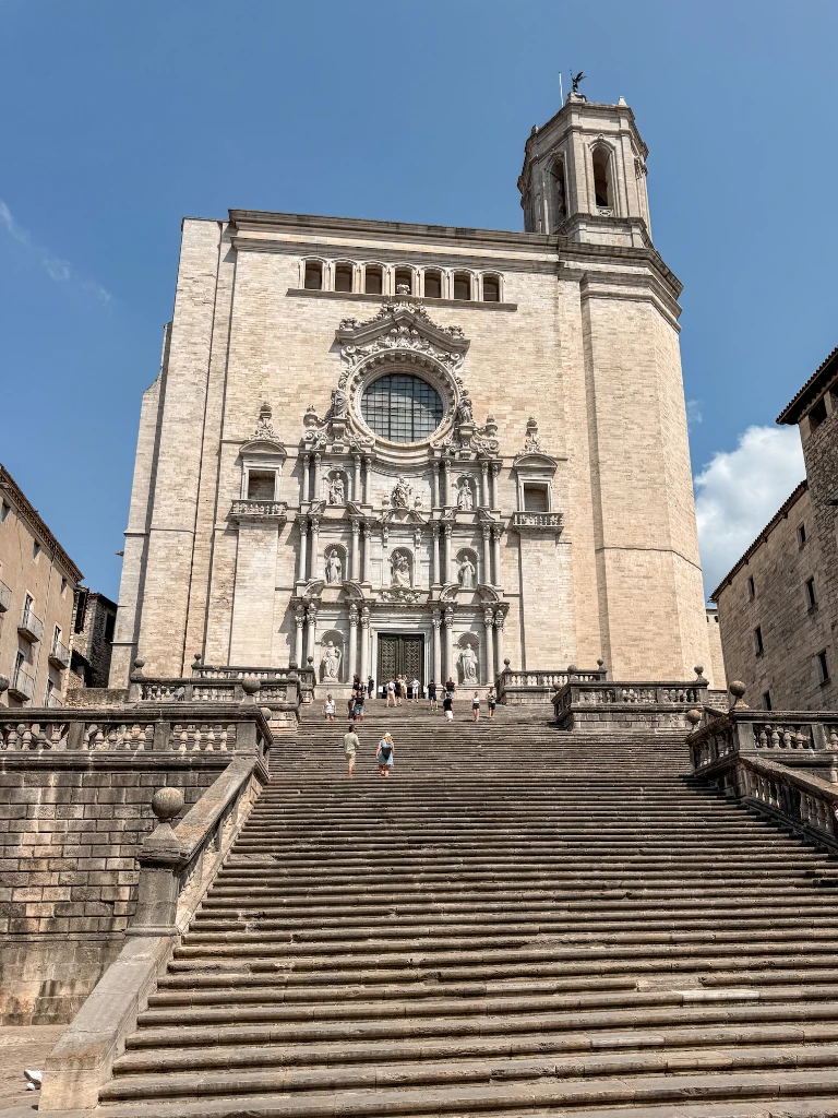 steps leading to girona cathedral in spain