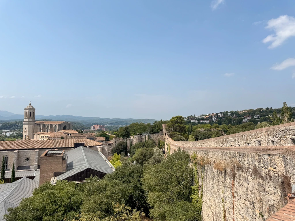 ancient cit walls around girona spain